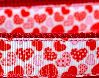 Valentine Hearts Dog Collar