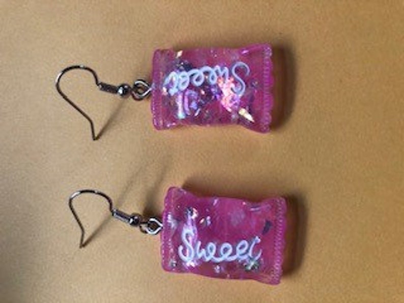 candy wrapper earrings