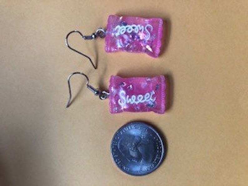 candy wrapper earrings