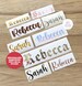 Personalised Name Vinyl Decal Sticker - Customised - Glass - Hen Party/Do - Wedding - Bottle/Jar - Christmas - Notebooks - Gift Boxes/Bags 