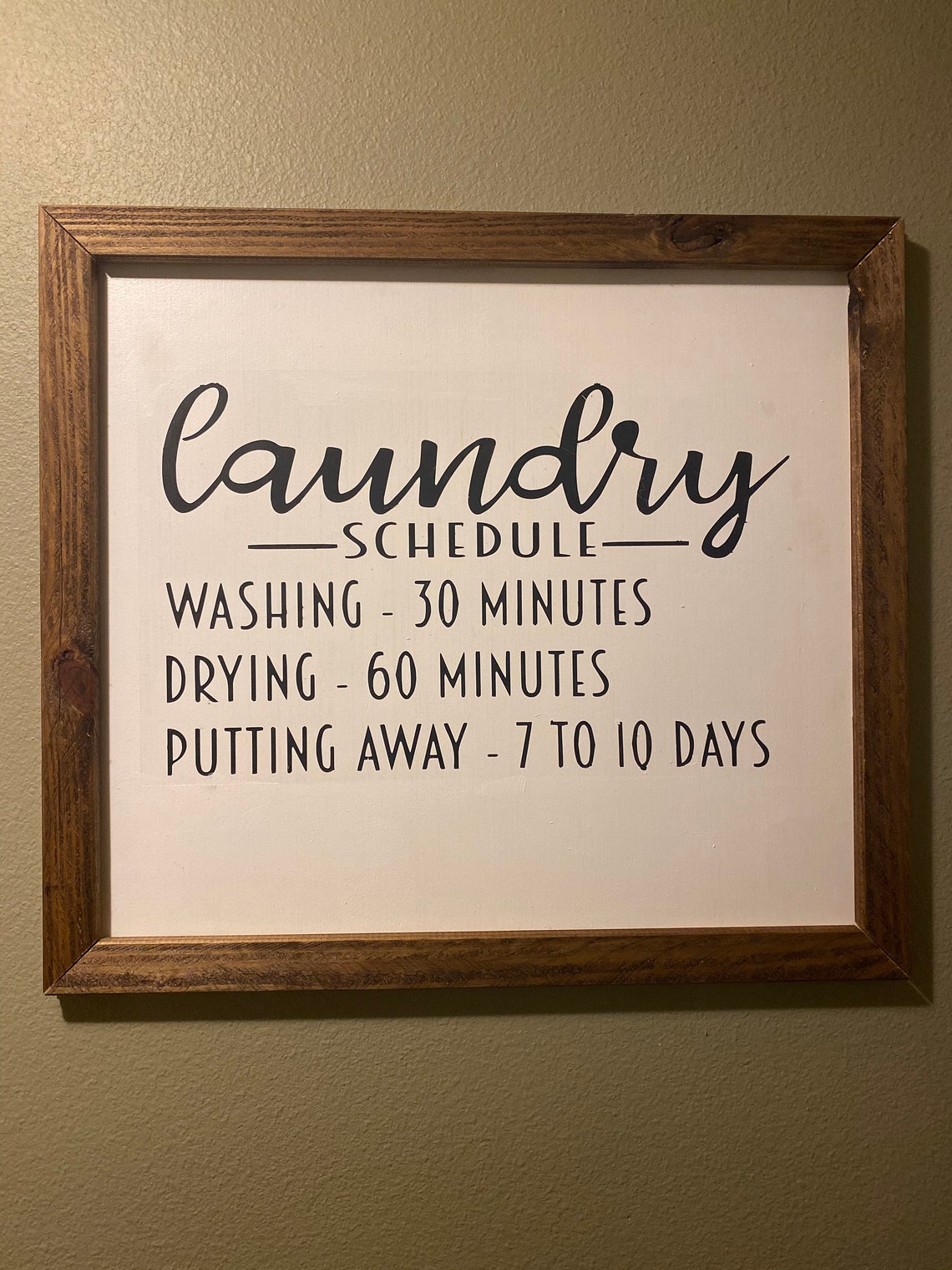 Laundry room sign funny cute wood sign farmhouse framed  Etsy