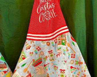 Little Girls Christmas Apron