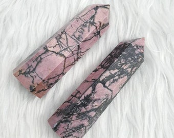 Rhodonite Tower 8-9cm Heart Chakra, Natural and Healing