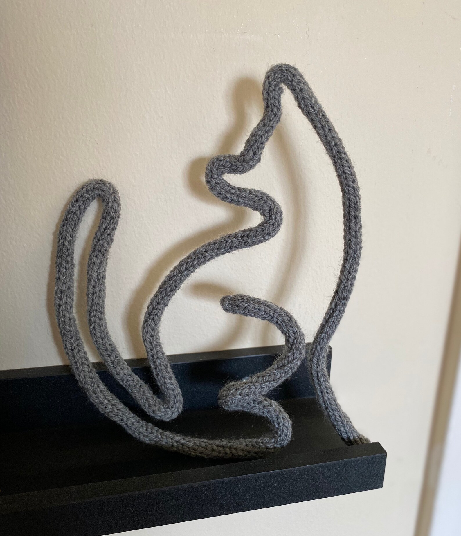 Knitted Wire Cat Wall Hanging for Cat Lovers Letterbox Etsy