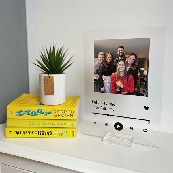 Plaque Spotify - Plaque musicale personnalisée avec code QR scannable | Couverture d'album personnalisée | Anniversaire, Cadeau d'anniversaire