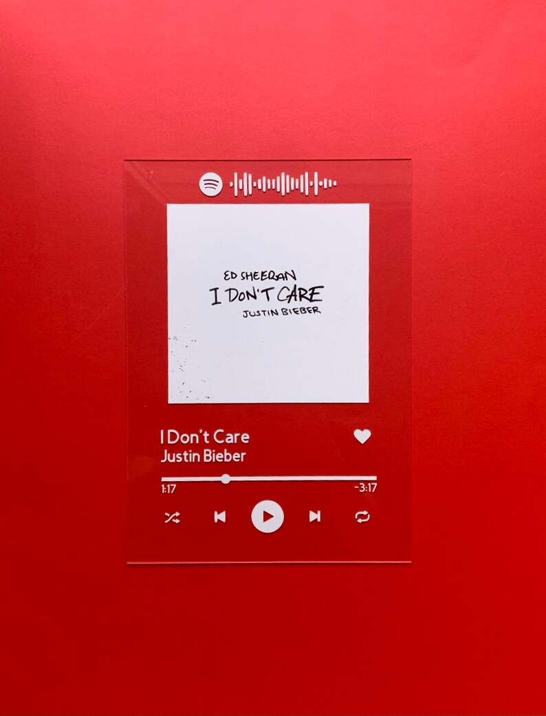 Personalised Spotify Plaque Artwork Wall Art A4 Music Glass UK Etsy