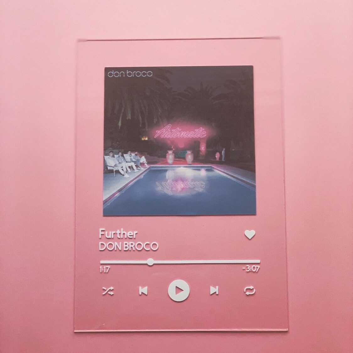 Personalised Spotify Glass Artwork Wall Art A4 Music Plaque UK Etsy