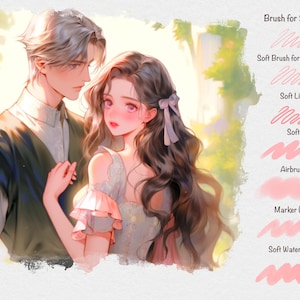 Procreate-Pinselset im Anime-Stil, Manga-Pinselset, Procreate-Pinsel, Mal- und Zeichenpinsel Bild 3
