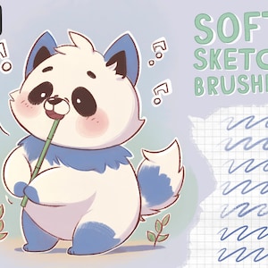 Soft Sketch Brushes for Procreate | Digital Sketch Brushes | sketch brush pack | 45 Brushes Included