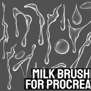 Milk Liquid Brush Set for Procraete | Milk Stamps for Procreate