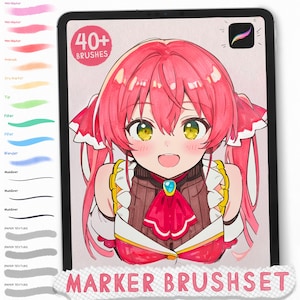 Copic inspired Markers Brush Set for Procreate (Multiliner, Airbrush, Blender, Paper texture, Markers)