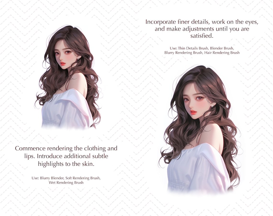 Masterpiece Rendering Brush Set for Procreate | Soft Detail Rendering ...