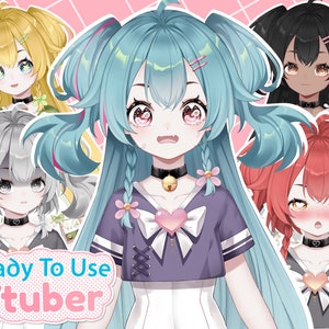 Vtuber Model for Commercial use| Full body/Fully Rigged Live2D Anime Model (Ready to Use)