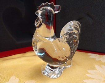 Baccarat Rooster Zodiac in Box with pamphlet