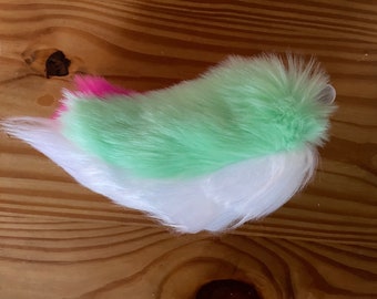 Custom order mini nub two color fursuit tail