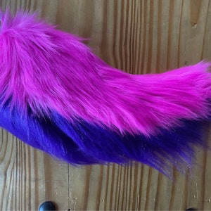 Custom order nub two color fursuit tail