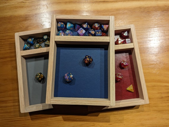 Handmade Wood Dice Tray & Dice Vault for Tabletop/Role Playing Games