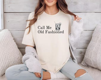 Old Fashioned Cocktail Unisex T-Shirt, Vintage Drink Tee, Mixologist Gift, Whiskey Lover Shirt, Happy Hour Top, Bartender Apparel