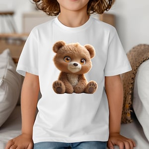 Teddy Bear T-shirt | Adorable Children&#39;s Graphic Tee & Cute Baby Bear Top for Kids Birthday Gift