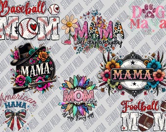 Mom POD Sublimation Clipart Bundle - Digital File Digital Download - 15 Mom Mama Mother's Day Designs