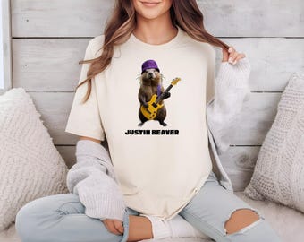 Justin Bieber Funny Parody T-Shirt - Light Color Tee, Cute Graphic Shirt for Fans, Ideal Gift for Music Lovers & Friends