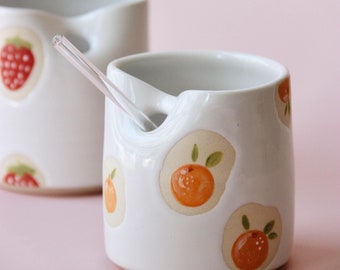 Ceramic Straw Cup | Handmade Ceramic Mug | No Handle Mug | Straw Mug | Fruit Pottery | Cute Mug | Coffee Lover Gift | Travel Mug Ceramic