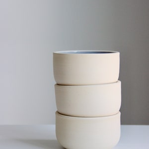 Handmade Ceramic Prep Bowls, Grey | Exposed Clay | Small Prep Bowl