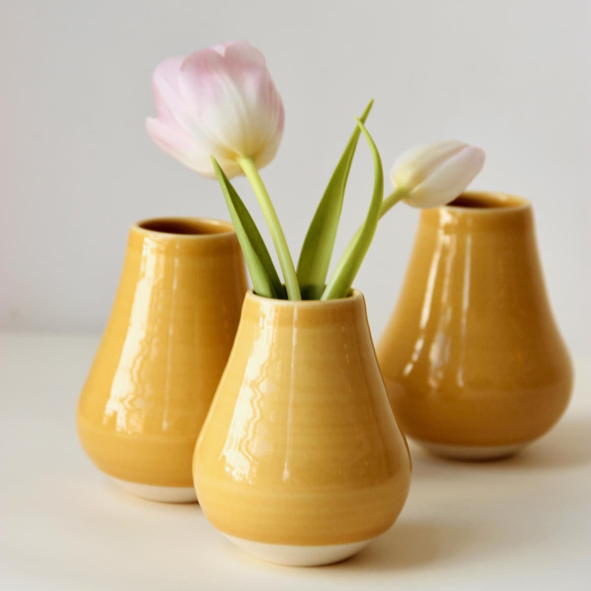 Handmade Ceramic Bud Vase Yellow Vase Small Flower Vase Modern Minimalist Home Decor Air Plant Holder mini Vase Ceramic Vase - Etsy