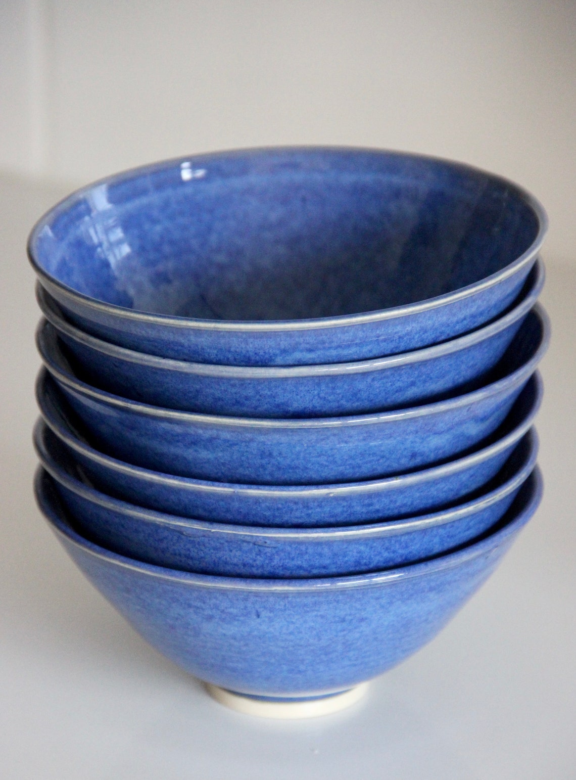 Dark Blue Ceramic Bowls Pottery Bowl Set Cobalt Blue Etsy