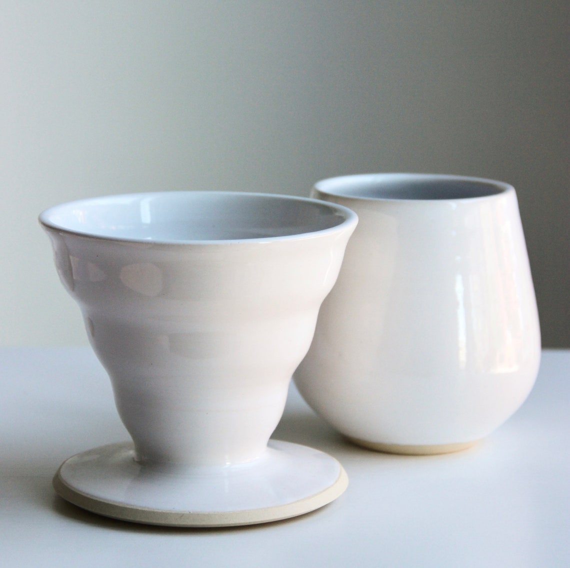 Ceramic Coffee Pour Over Dripper With Mug Handmade Mug and Etsy