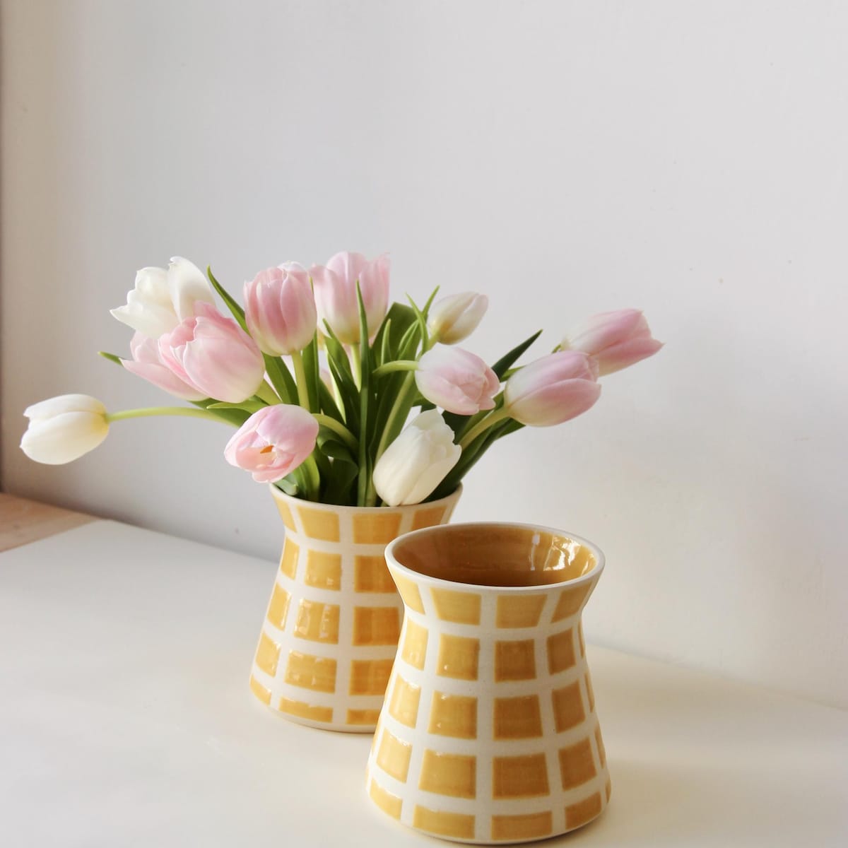 Ceramic Grid Vase