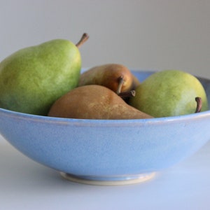 Ceramic Fruit Bowl Handmade | Ceramic Serving Dish | Blue Ceramic Bowl | Large Salad Bowl / Pasta Bowl | Decorative Bowl | Pottery Bowl