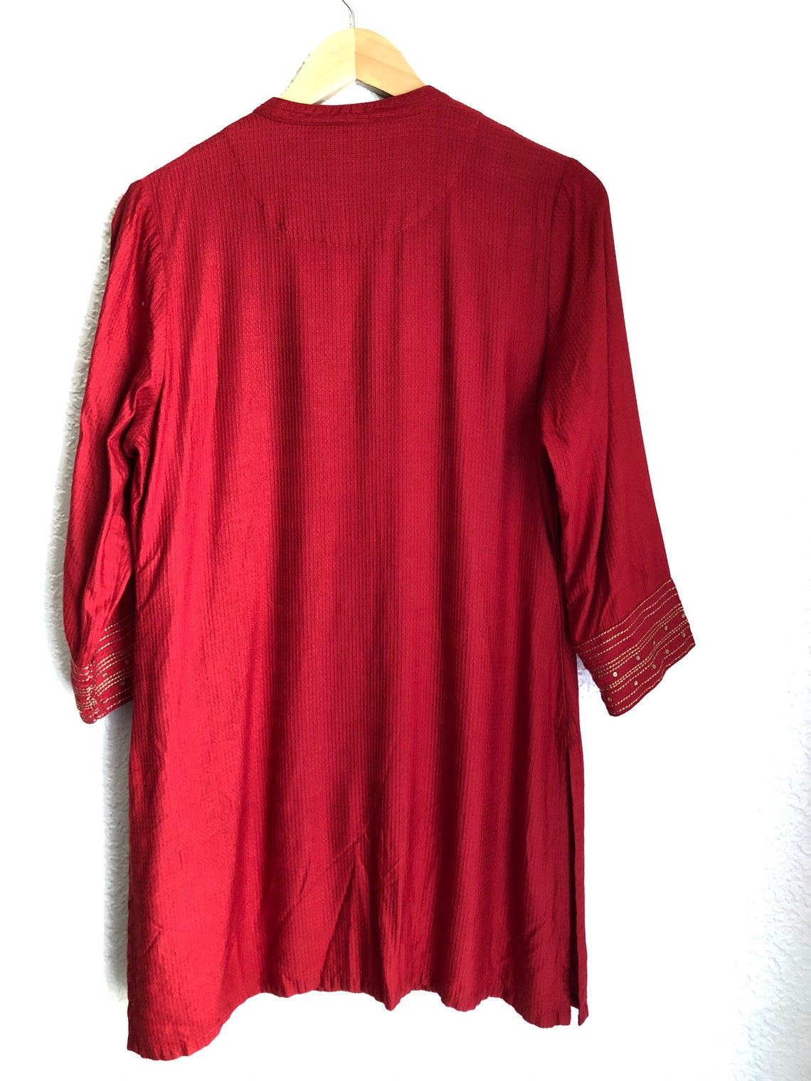 Silk Tunic Red Silk Kaftan | Etsy