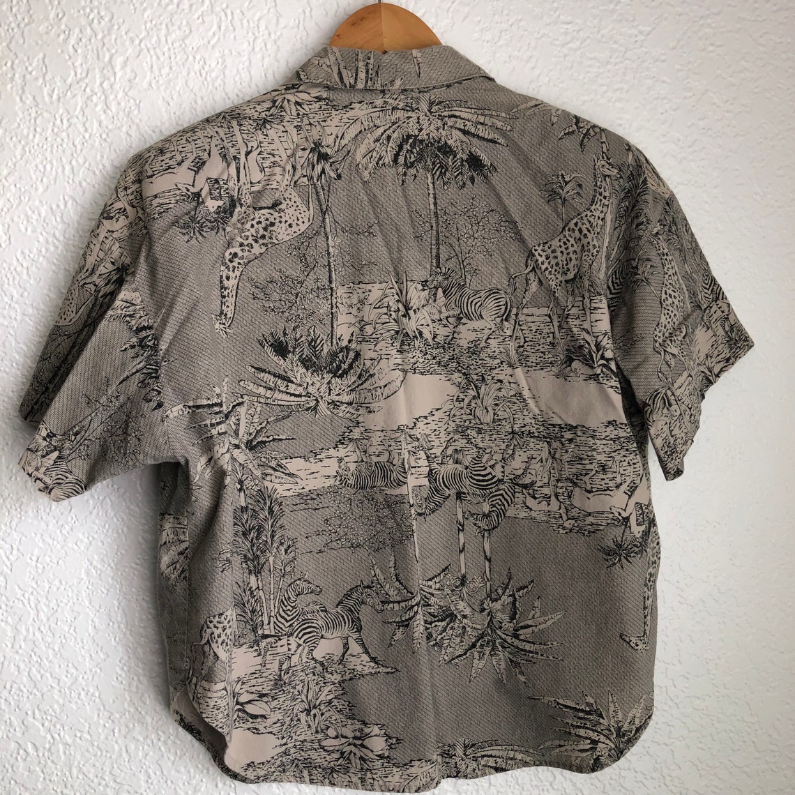 VTG Fritzi Blouse Safari Print Blouse Tiki Party 80s Zebra | Etsy