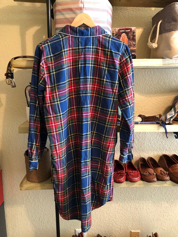 Vintage Lands End Flannel Night Shirt 