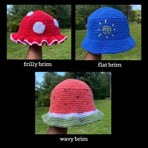 Crochet PATTERN: Basic Bucket Hat Multiple Sizes image 2
