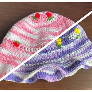 Florette Crochet Bucket Hat - Pink – CURATEUR