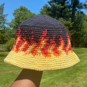 Crochet PATTERN: Flame Bucket Hat - Original Pattern