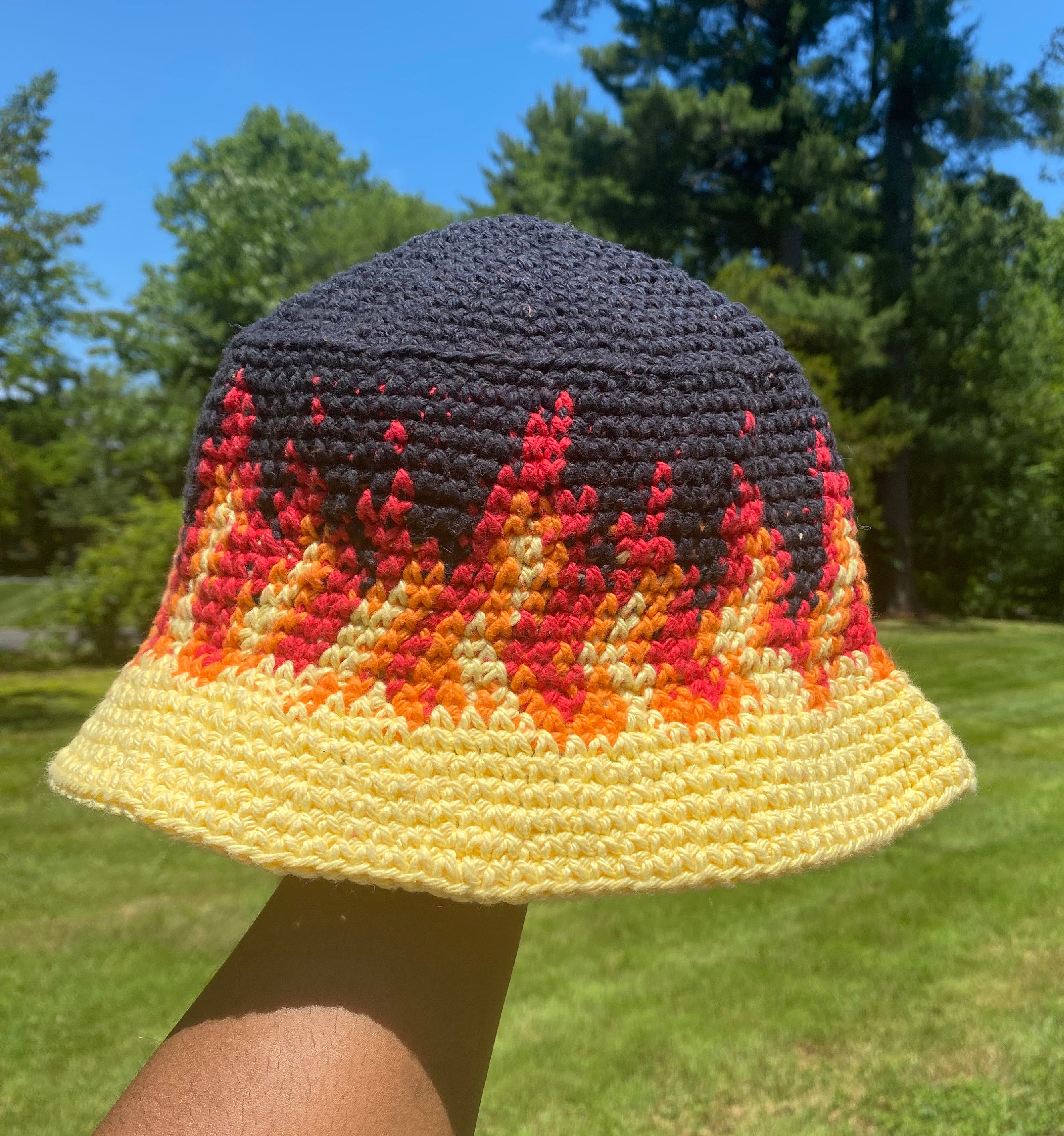 Buy Crochet PATTERN: Flame Bucket Hat Original Pattern Online in