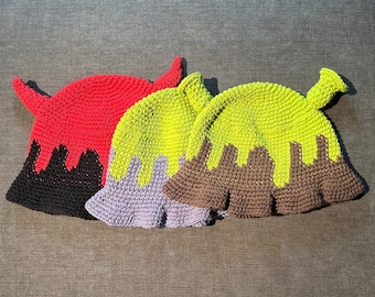 PATRÓN de crochet: Sombrero de cubo de goteo