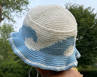 Crochet PATTERN: Wave Bucket Hat