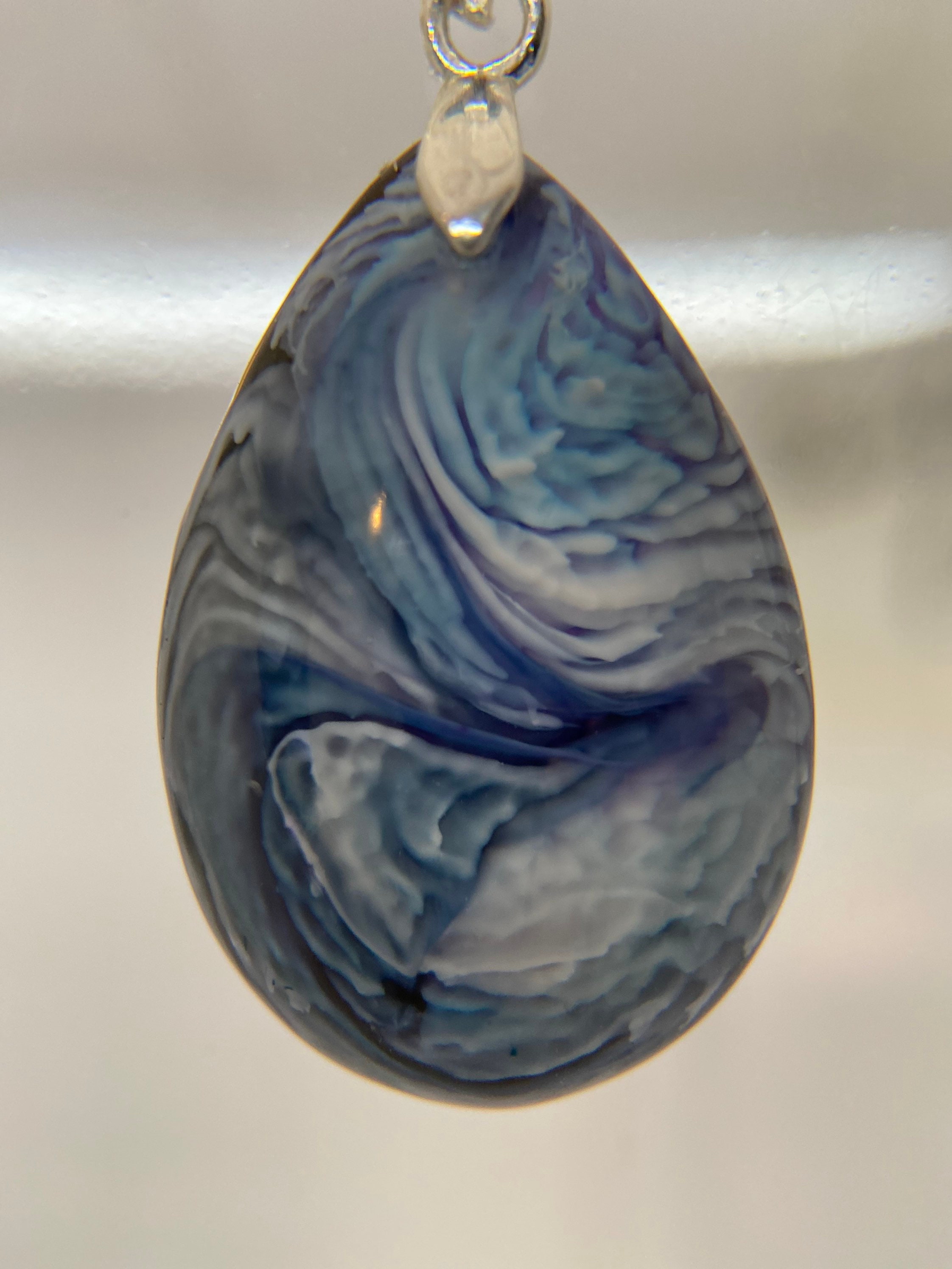 Teardrop swirls necklace Etsy