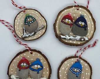 Pebble owl hangers/ gift tags