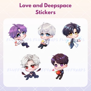 Rafayel | Zayne | Xavier | Sylus | Caleb Stickers [Love and Deepspace]