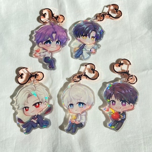 Rafayel | Zayne | Xavier | Sylus | Caleb Holographic Epoxy Charms [Love and Deepspace]