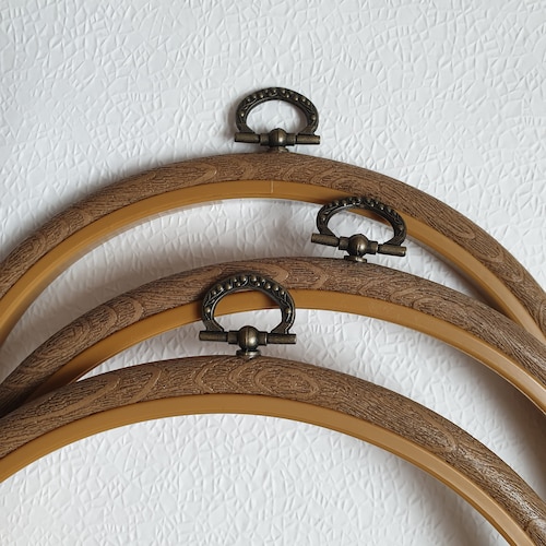 Nurge Embroidery Flexi Hoop Cross Stitch Oval Display Sabbia in 3