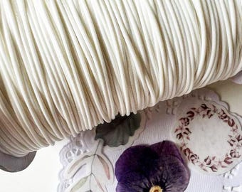 1mm White Waxed Polyester Cord, Durable Stringing Cord for Jewelry Making, Beading, Macrame, Bracelets, Crafting & DIY Supplies 5 yards