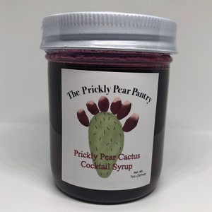 Prickly Pear Cocktail Syrup Wild Harvested (8 oz jar) from The Prickly Pear Pantry