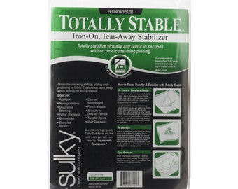 661-03 - Stabilisateur thermocollant détachable totalement stable, blanc, 20 po. x 90 m. - Sulky