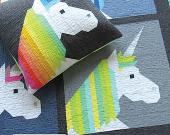 Lisa The Unicorn - Quilt & Pillow Pattern by Elizabeth Hartman